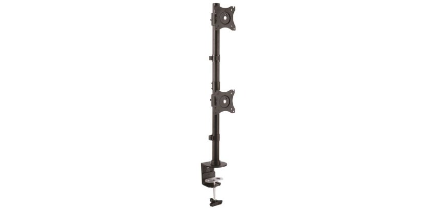 StarTech.com Support de Bureau pour Moniteur Double, Vertical, Acier - Pour jusqu'à Deux Écrans 27" ou 34" Ultra-Large (10kg) Montage VESA
