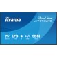 iiyama LH7575UHS-B2AG Écran d'affichage dynamique Écran plat de signalisation numérique 190,5 cm (75") LCD Wifi 500 cd/m² 4K Ultra HD Noir Intégré dans le processeur Android 11 24/7