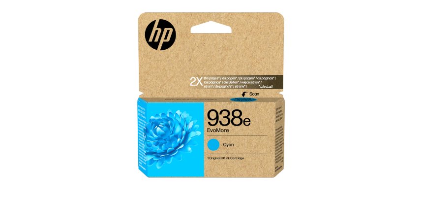 HP 938e Cartouche d’encre authentique Cyan EvoMore