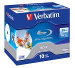Verbatim BD-R SL 25GB 6x Printable 10 Pack Jewel Case 10 pc(s)