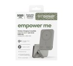 PanzerGlass empower™ by ® empower™ Bank w. Spin Stand | 5000mAh | Wireless Recharge Titanium