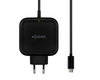 AISENS Cargador 65W PD3.0 QC3.0 1XUSB-C 1.2M, Negro
