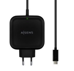 AISENS Cargador 65W PD3.0 QC3.0 1XUSB-C 1.2M, Negro