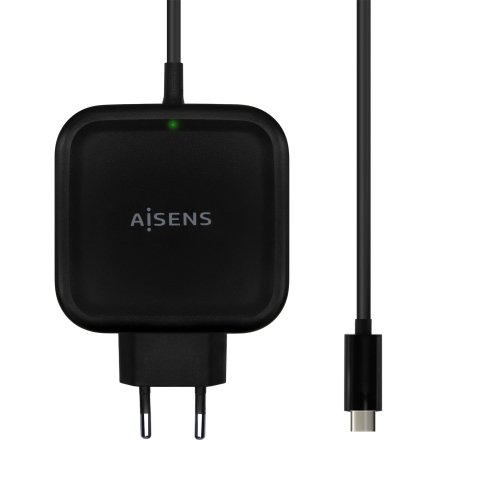 AISENS Cargador 65W PD3.0 QC3.0 1XUSB-C 1.2M, Negro