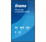 iiyama LH5566UHSB-B1AG Écran d'affichage dynamique Écran plat de signalisation numérique 139,7 cm (55") LCD Wifi 800 cd/m² 4K Ultra HD Noir Intégré dans le processeur Android 24/7