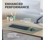 Fellowes Computer Desk Mat with Non-Slip Base Breyta Desk Mat with Antibacterial Protection Sage