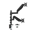 AISENS Soporte de Mesa Eco Contrapeso Giratorio e Inclinable Para Monitor/TV 9kg (3 Pivotes, 2 Brazos) de 17-32", Negro