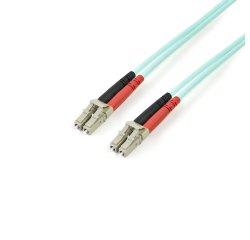 StarTech.com 3m LC/UPC naar LC/UPC OM3 Multimode Glasvezel Netwerkkabel, Full Duplex 50/125µm Zipcord Fiber, 100G Netwerken, LOMMF/VCSEL, <0.3dB Low Insertion Loss, LSZH Fiber Optic Patch Kabel