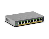 NETGEAR GS108EPP Non-géré Gigabit Ethernet (10/100/1000) Connexion Ethernet, supportant l'alimentation via ce port (PoE) Montage sur le bureau ou sur le mur Gris
