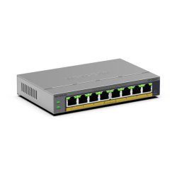NETGEAR GS108EPP Non-géré Gigabit Ethernet (10/100/1000) Connexion Ethernet, supportant l'alimentation via ce port (PoE) Montage sur le bureau ou sur le mur Gris