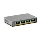 NETGEAR GS108EPP Non-géré Gigabit Ethernet (10/100/1000) Connexion Ethernet, supportant l'alimentation via ce port (PoE) Montage sur le bureau ou sur le mur Gris