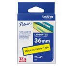 Brother - Nastro -  Nero/Giallo - TZE661 - 36mm x 8mt