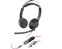 HP Poly Cuffie Poly Blackwire 5220 stereo USB-C + spinotto da 3,5 mm + adattatore USB-C/A (sfuse)