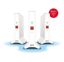 Mesh Set FRITZ! 4200 3-pack Edition Inter Dual-band (2.4 GHz/5 GHz) Wi-Fi 6E (802.11ax) Rosso, Bianco 2x2/4x4