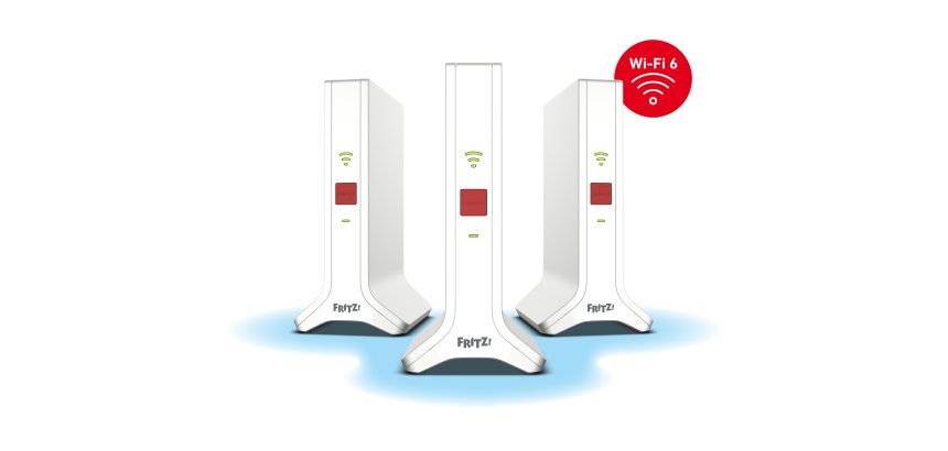 Mesh Set FRITZ! 4200 3-pack Edition Inter Bi-bande (2,4 GHz / 5 GHz) Wi-Fi 6E (802.11ax) Rouge, Blanc 2x2/4x4