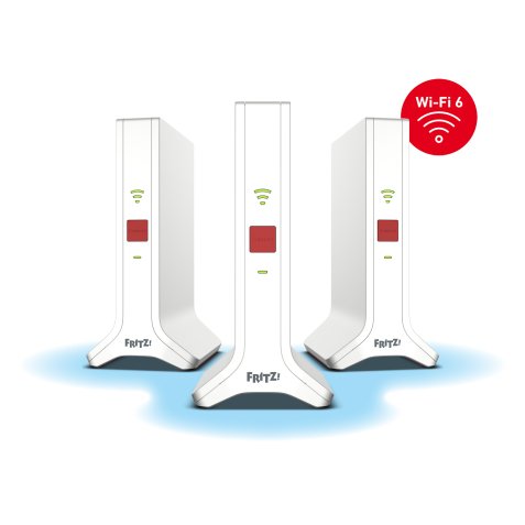Mesh Set FRITZ! 4200 3-pack Edition Inter Dual-band (2.4 GHz/5 GHz) Wi-Fi 6E (802.11ax) Rosso, Bianco 2x2/4x4