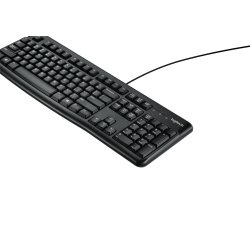 Teclado con cable K120 Logitech Qwerty Inglés de EEUU - negro