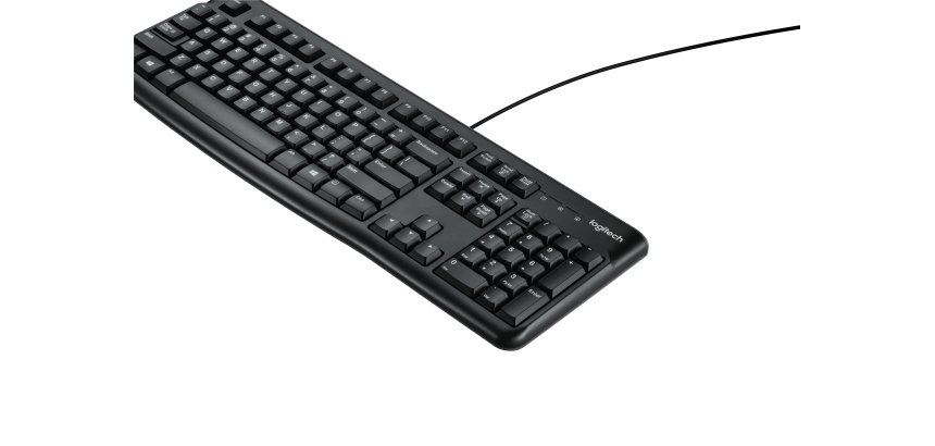 Teclado con cable K120 Logitech Qwerty Inglés de EEUU - negro