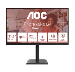 AOC E4 Q32E4U Monitor PC 80 cm (31.5") 2560 x 1440 Pixel Quad HD LED Nero