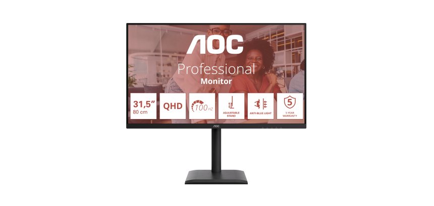 AOC E4 Q32E4U écran plat de PC 80 cm (31.5") 2560 x 1440 pixels Quad HD LED Noir