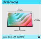 HP E-Series Écran USB-C 4K E27k G5