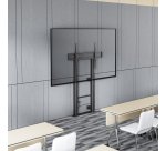 AISENS Soporte Suelo Con Manivela y Fijacion a Pared, TV 120kg de 60"-100", Negro