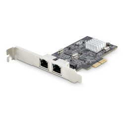 StarTech.com Carte Réseau PCIe à 2 Ports 2,5 Gbps NBASE-T, Intel I225-V - Carte Réseau pour PC - Carte Réseau Ethernet Multi-Gigabit - Carte LAN Serveur PCI Express 2.1 - Interface Ethernet de Bureau