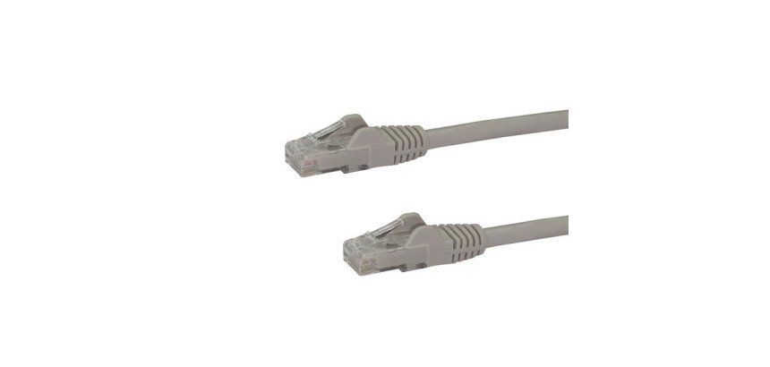 StarTech.com 10m CAT6 Ethernet Cable - Grey CAT 6 Gigabit Ethernet Wire -250MHz 100W PoE RJ45 UTP Network/Patch Cord Snagless w/Strain Relief Individually Tested