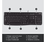 Logitech K120 Tastiera con Cavo