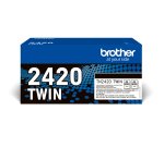 Pack de 2 cartouches toner noir TN2420TWIN pour imprimante laser