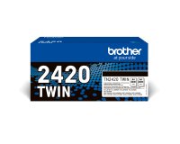 Toner brother tn2420twin para dcp-l2510/ 2530 / 2550 / hl-l2375 negro 3000 paginas pack 2 unidades
