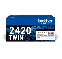 Toner brother tn2420twin para dcp-l2510/ 2530 / 2550 / hl-l2375 negro 3000 paginas pack 2 unidades