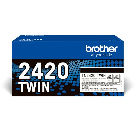 Brother TN-2420TWIN cartucho de tóner Original (3000 páginas) - Pack de 2 unidades