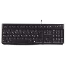 Logitech K120 Corded Keyboard clavier USB AZERTY Belge Noir