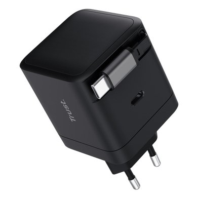 Trust Maxo Cargador retráctil USB-C PD de 65 W