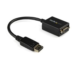 StarTech.com DisplayPort to VGA Adapter - Active DP to VGA Converter - 1080p Video - DisplayPort Certified - DP/DP++ Source to VGA Monitor Cable Adapter Dongle - Latching DP Connector
