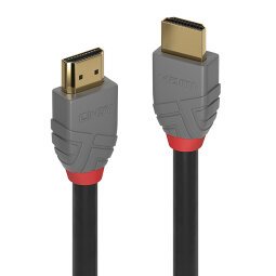 Cable HDMI tipo A (Estándar), Lindy 36962, 1 m,  18 Gbit/s, Negro, Gris