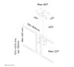 Neomounts PLASMA-C100BLACK Support de plafond pour écran 37-75" - h67-107 cm