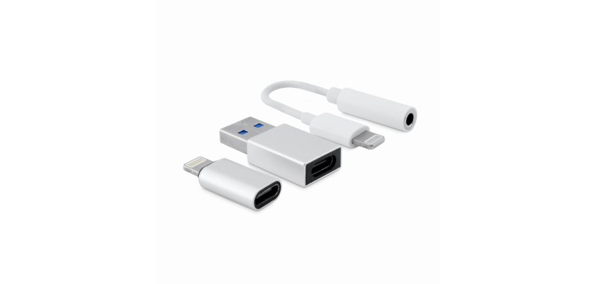 CoolBox KIT DE CONECTIVIDAD IPHONE/IPAD (LIGHTNING-JACK LIGHTNING-USBC USBC-LIGHTNING)