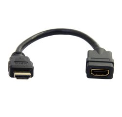 StarTech.com Câble de rallonge HDMI 15,2cm - Câble HDMI court mâle vers femelle - Rallonge de câble HDMI 4K - Économiseur de port HDMI UHD 4K 30Hz M/F - HDMI 1.4 haute vitesse - 30AWG - Rallonge dongle HDMI