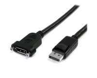 Cable 0,9 m DisplayPort, Macho, Hembra, 4096 x 2160 Pixeles Negro