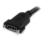 StarTech.com 3ft (1m) Panel Mount DisplayPort Cable - 4K x 2K - DisplayPort 1.2 Extension Cable Male to Female - DP Video Extender Cord with Panel Mount DP Connector - DP Monitor Cable