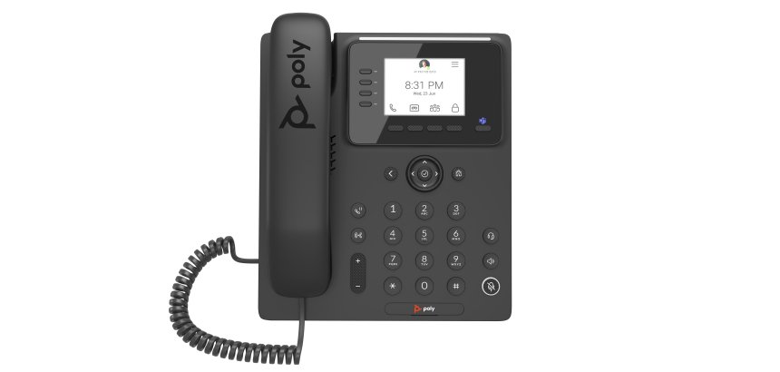 HP Poly Teléfono multimedia empresarial Poly CCX 350 para Microsoft Teams y habilitado para alimentación a través de Ethernet (PoE)