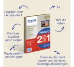 Epson Premium Glossy Photo Paper BOGOF - fotopapier - glanzend - 15 vel(len) - A4 - 255 g/m² (pak van 2)