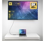 StarTech.com Adaptateur USB-C vers HDMI, 8K 60 Hz / 4K 120 Hz, Compatible Thunderbolt / USB4, Convertisseur USB C vers HDMI 2.1, HDR10+, Câble de 20 cm