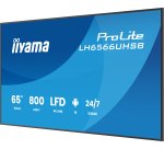 iiyama LH6566UHSB-B1AG Écran d'affichage dynamique Écran plat de signalisation numérique 165,1 cm (65") LCD Wifi 800 cd/m² 4K Ultra HD Noir Intégré dans le processeur Android 24/7