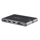 Replicador de Puertos USB-C para Portátiles - Docking Station USB Tipo C HDMI VGA GbE con Lector de Tarjetas SD - Win Mac