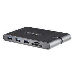 StarTech.com USB-C Multiport Adapter - USB Typ C Mini Dock mit HDMI 4K oder VGA 1080p Video - 100W PD Pass-through, 3 Port USB 3.0 Hub, GbE, SD & MicroSD - Laptop Travel Dock