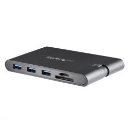 StarTech.com USB-C Multiport Adapter - USB Type-C 8-in-1 Mini Dock met HDMI 4K of VGA 1080p - 100W Power Delivery Passthrough, 3-Port USB 3.0 Hub, GbE, SD & MicroSD - Laptop Travel Dock