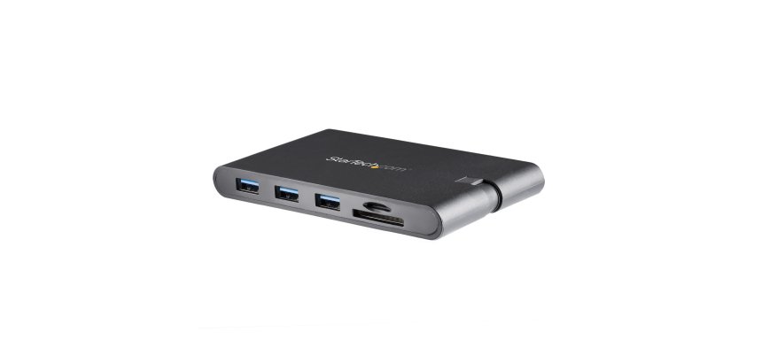 StarTech.com Adaptateur Multiport USB-C - Mini Dock USB Type C avec 4k HDMI ou 1080p VGA - 100W Power Delivery Passthrough, Hub 3x USB 3.0, GbE, SD & MicroSD - Station d'Accueil PC Portable